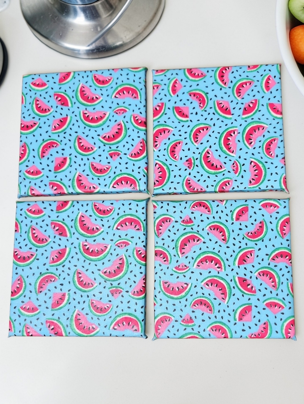 Watermelon Coaster Set - Picture 2 of 2